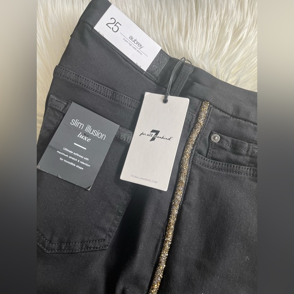 7 for All Mankind Aubrey with Caviar Side Jeans - Picture 8 of 9